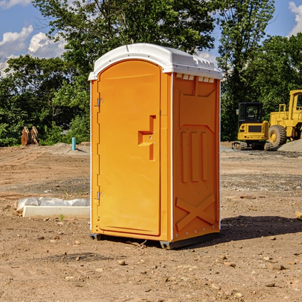 how often are the porta potties cleaned and serviced during a rental period in Redwood Estates California
